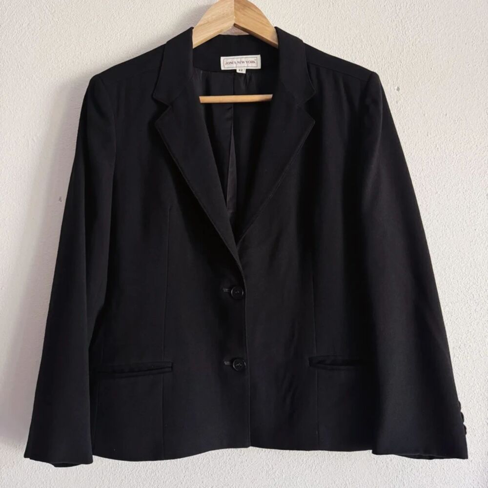 90s vintage black wool blazer